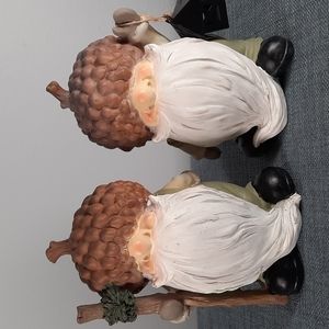 Gnome Gnomes Garden Figure Figures Statue Whimsical Indoor Outdoor Acorn Nature